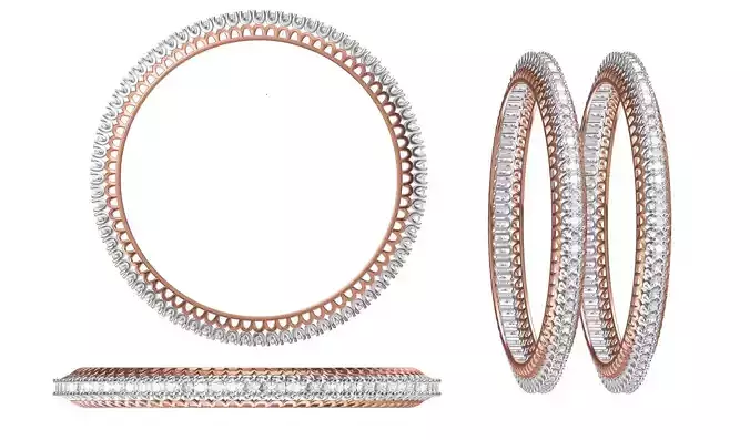 Women Bangle Bracelet STL JCD Details