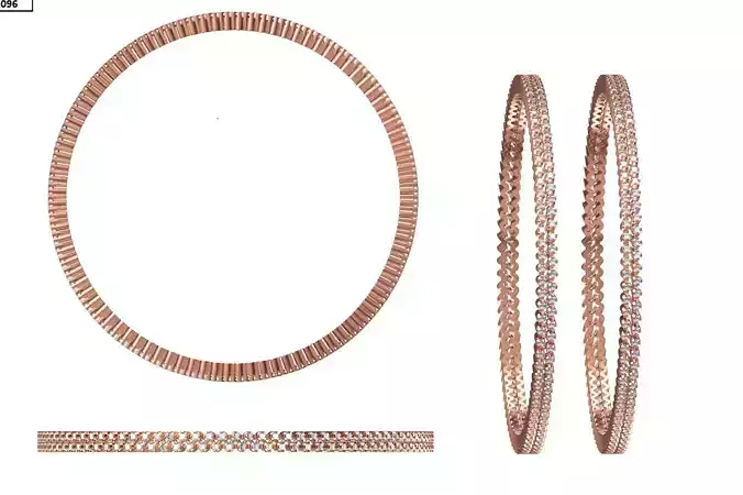 Women Bangle Bracelet STL JCD Details