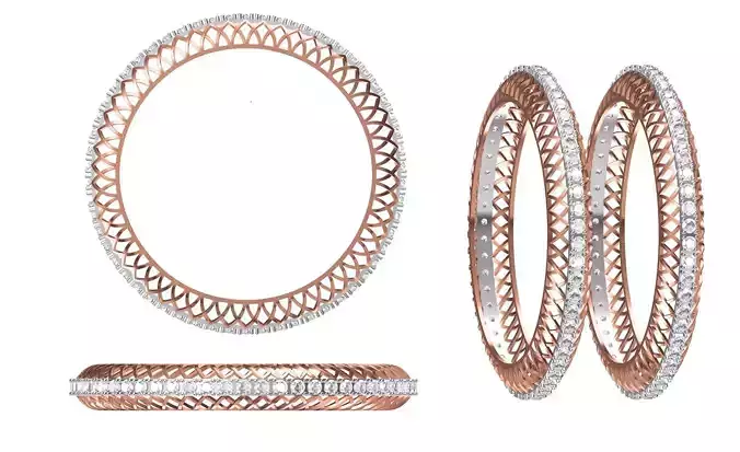 Women Bangle Bracelet STL JCD Details