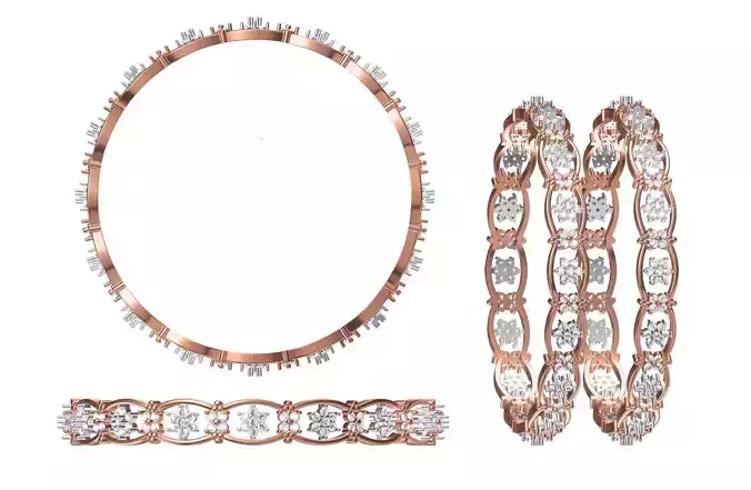 Women Bangle Bracelet STL JCD Details