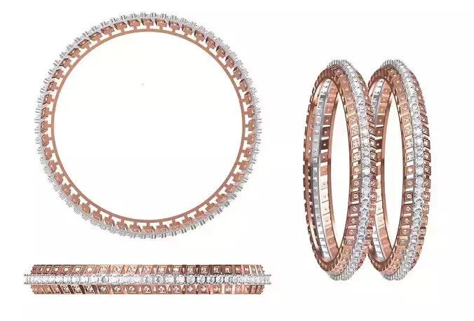 Women Bangle Bracelet STL JCD Details