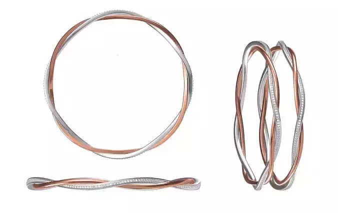 Women Bangle Bracelet STL JCD Details