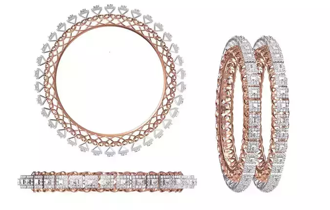 Women Bangle Bracelet STL JCD Details