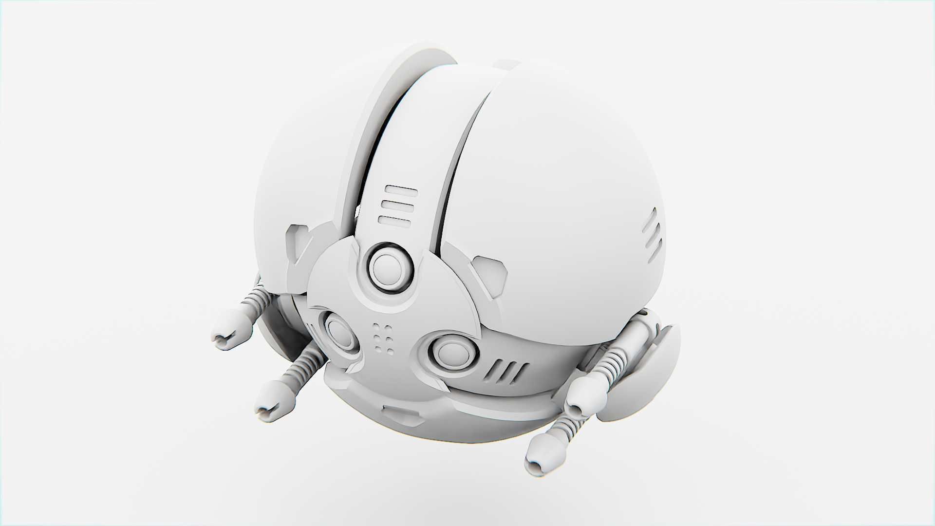 BALL DROID F-200 RIGGED - ANIMATED 3D model_35