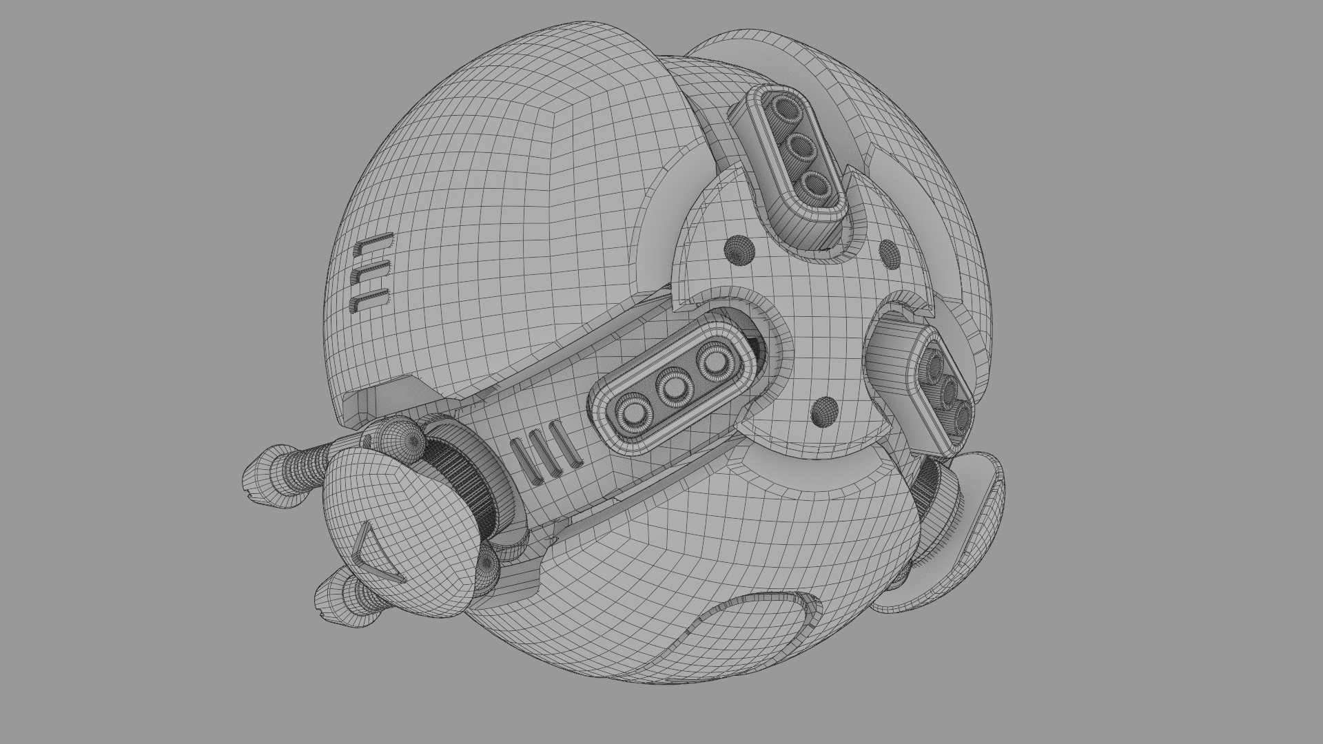 BALL DROID F-200 RIGGED - ANIMATED 3D model_39