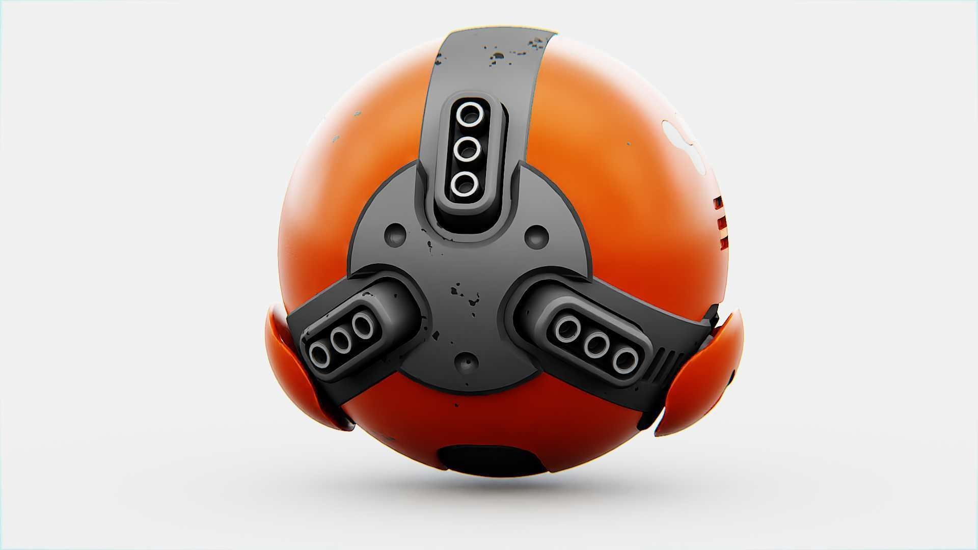BALL DROID F-200 RIGGED - ANIMATED 3D model_25