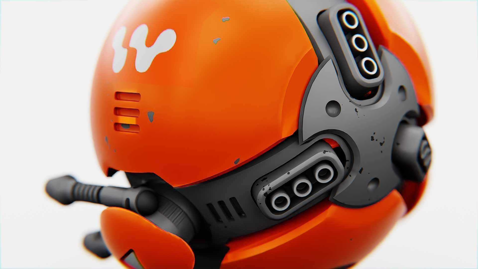 BALL DROID F-200 RIGGED - ANIMATED 3D model_19