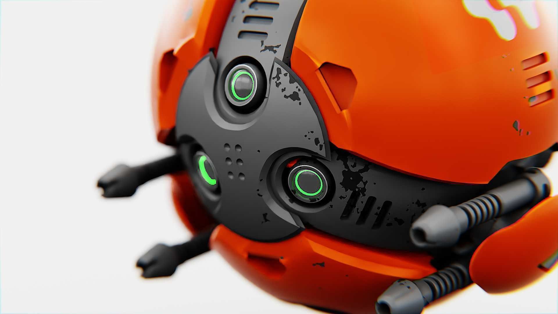 BALL DROID F-200 RIGGED - ANIMATED 3D model_18