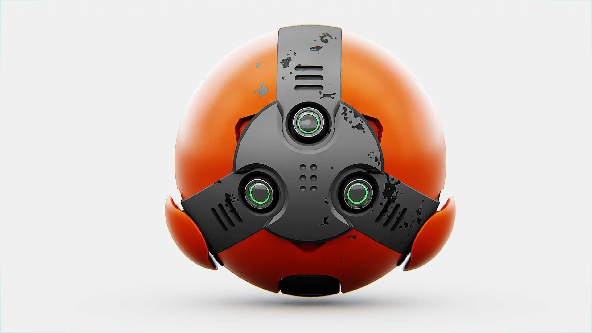 BALL DROID F-200 RIGGED - ANIMATED 3D model_29