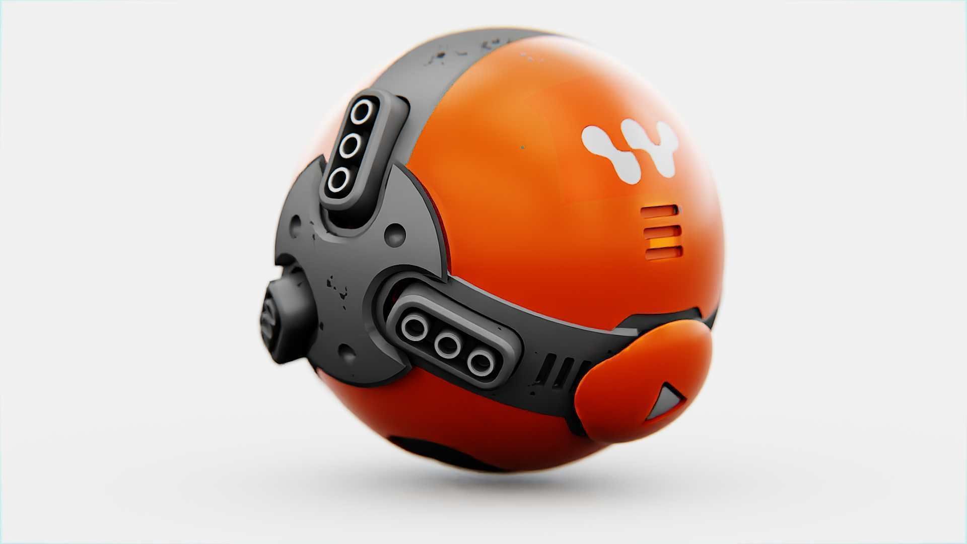 BALL DROID F-200 RIGGED - ANIMATED 3D model_24