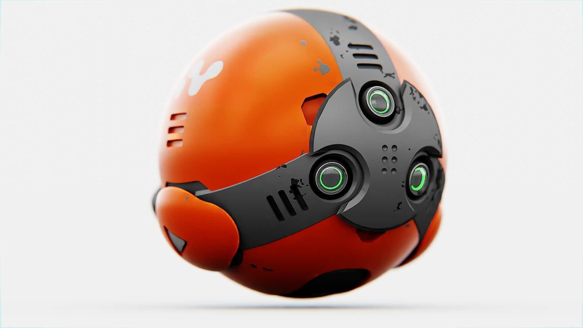 BALL DROID F-200 RIGGED - ANIMATED 3D model_22