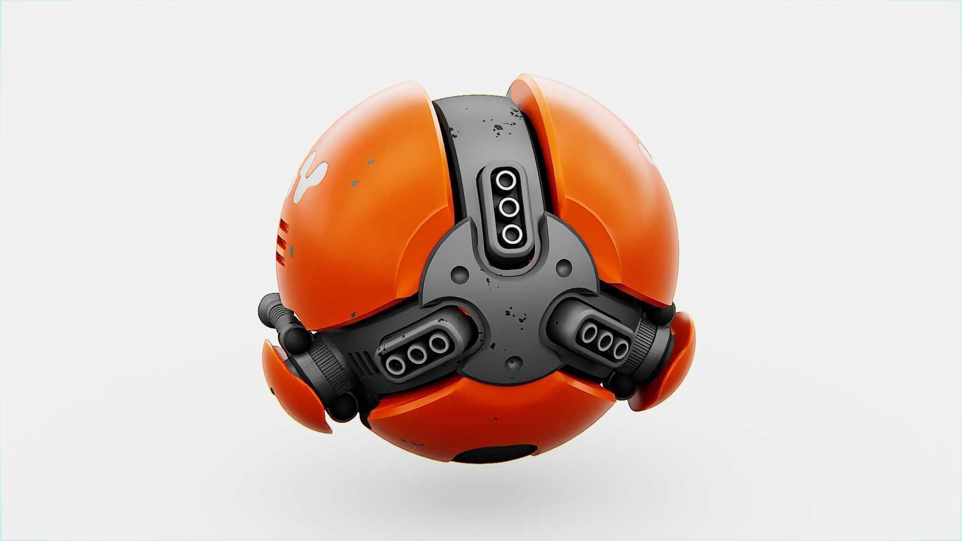BALL DROID F-200 RIGGED - ANIMATED 3D model_11