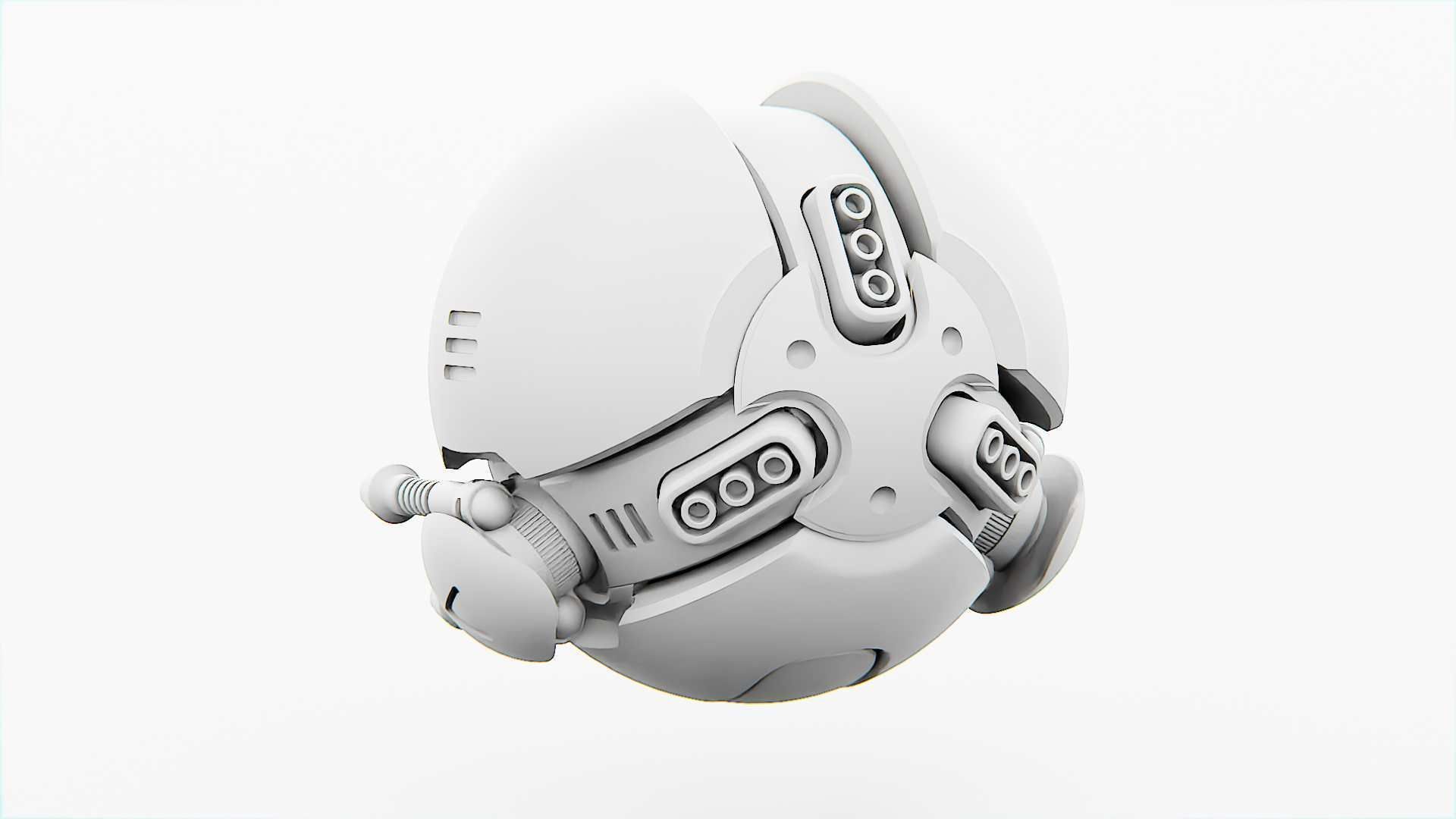 BALL DROID F-200 RIGGED - ANIMATED 3D model_34