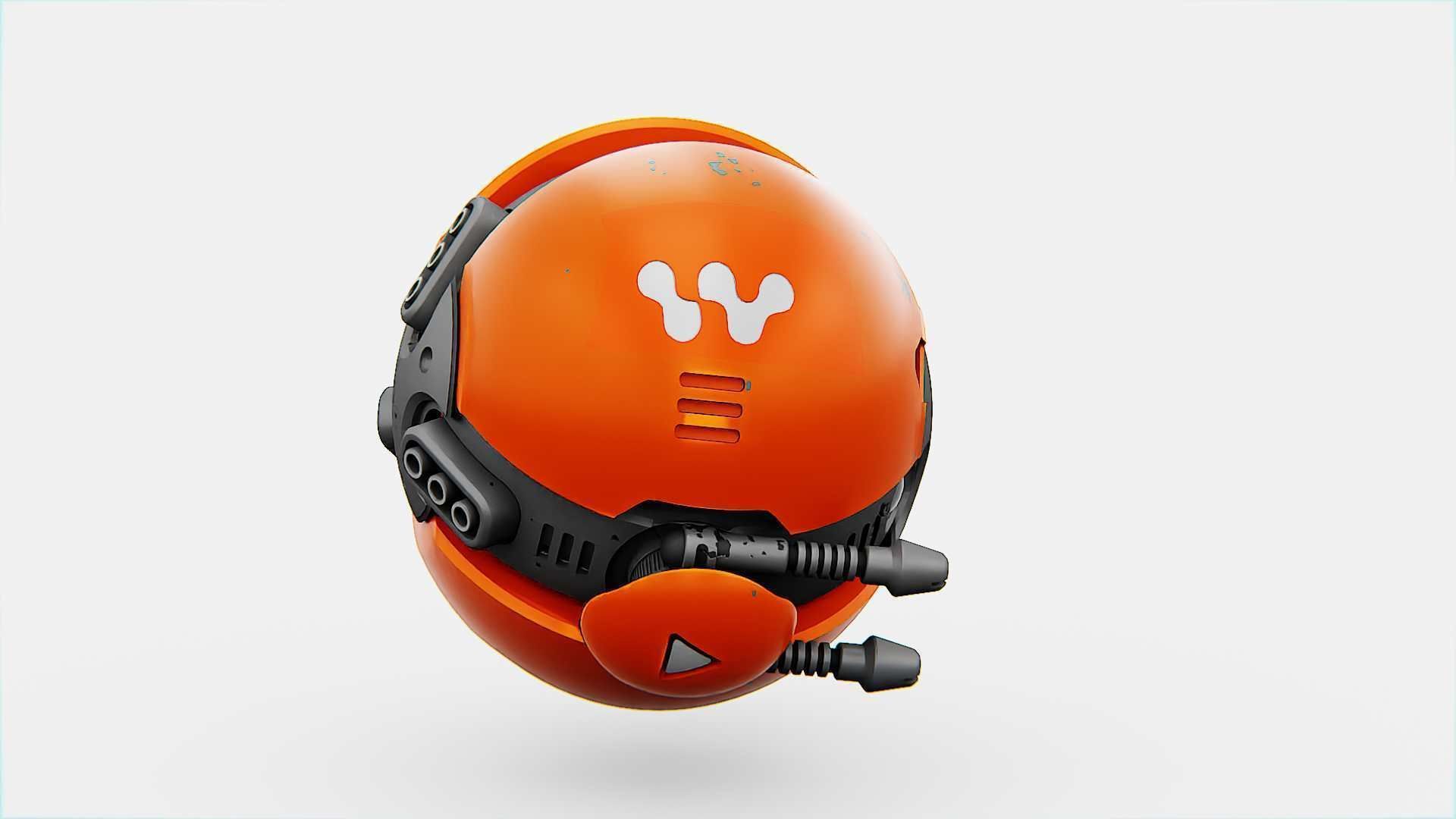 BALL DROID F-200 RIGGED - ANIMATED 3D model_14