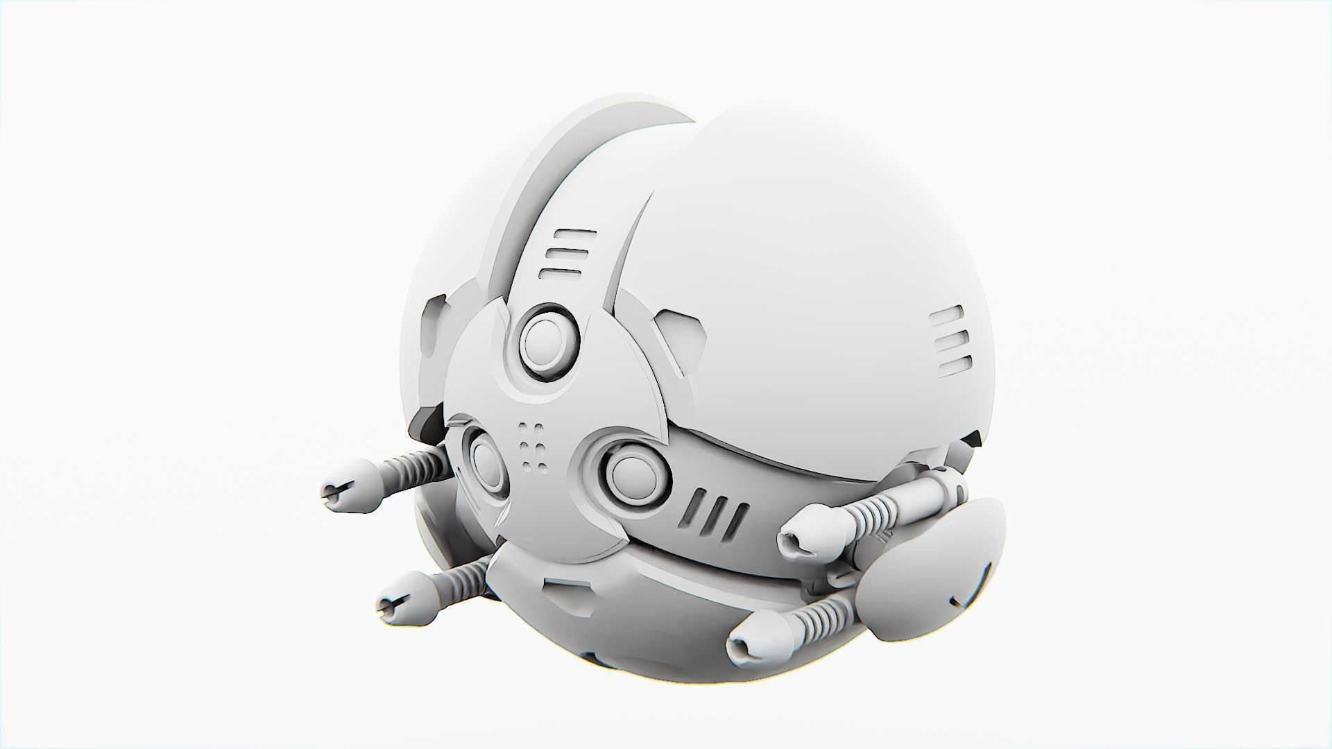 BALL DROID F-200 RIGGED - ANIMATED 3D model_32