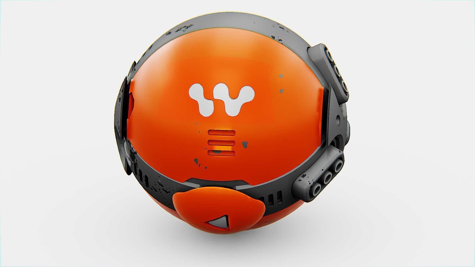 BALL DROID F-200 RIGGED - ANIMATED 3D model_27