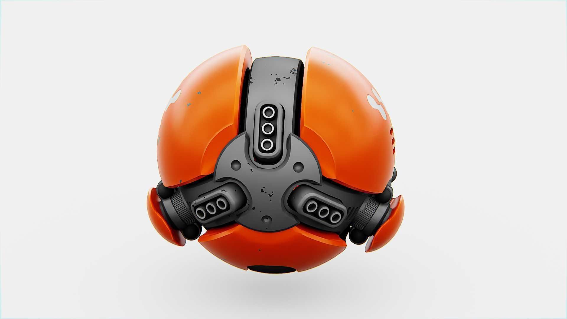 BALL DROID F-200 RIGGED - ANIMATED 3D model_12