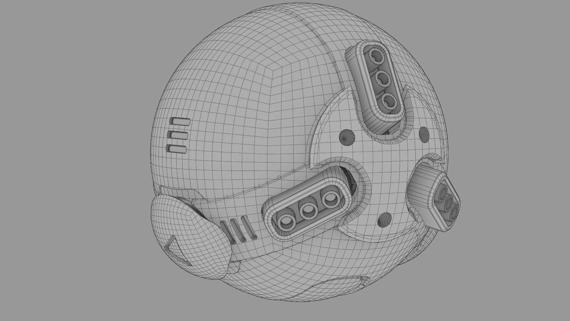 BALL DROID F-200 RIGGED - ANIMATED 3D model_38