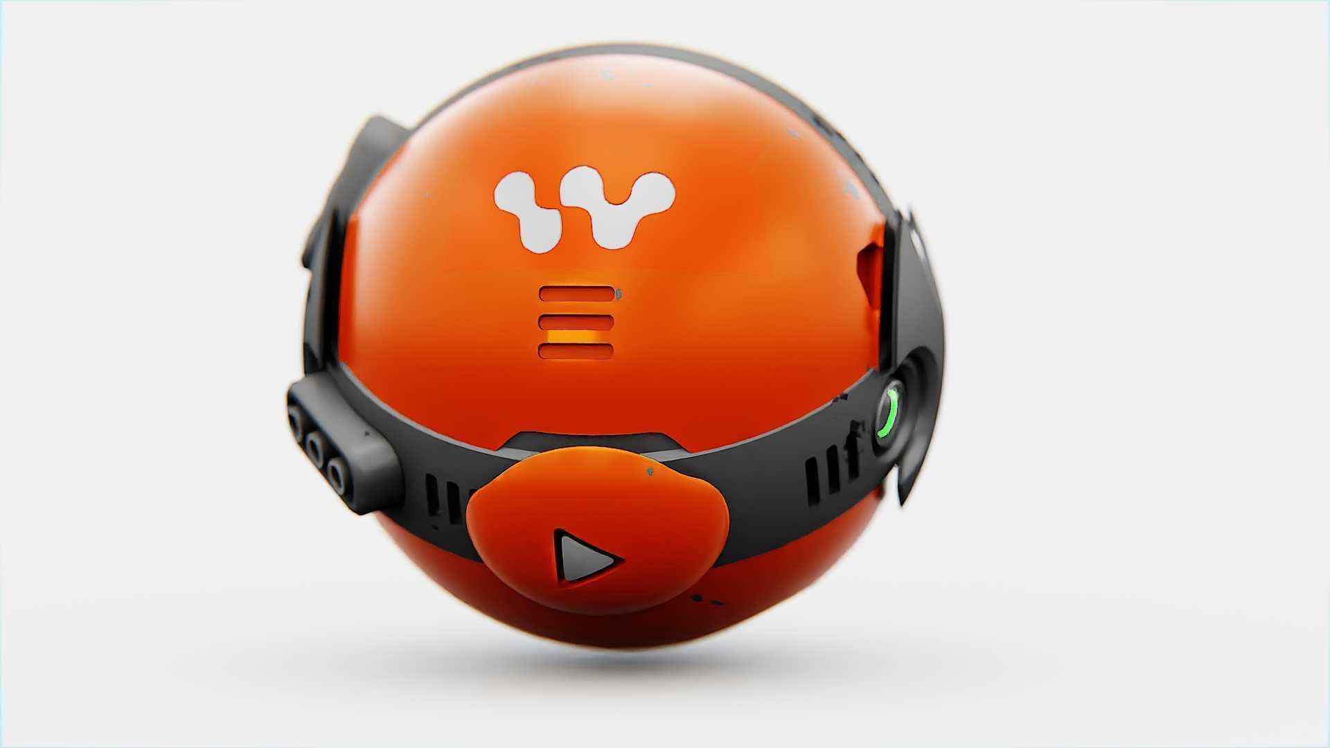 BALL DROID F-200 RIGGED - ANIMATED 3D model_23