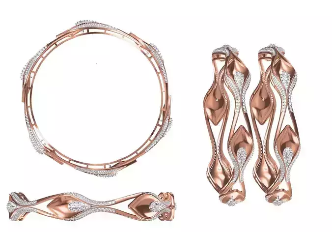 Women Bangle Bracelet STL JCD Details