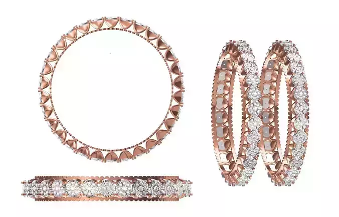 Women Bangle Bracelet STL JCD Details