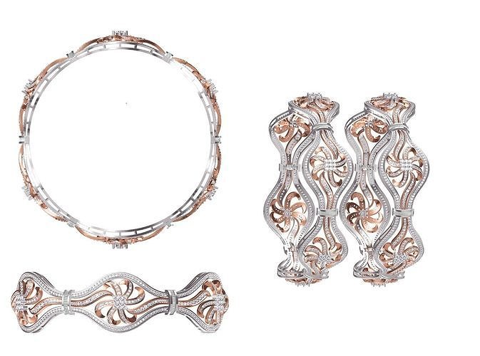 Women Bangle Bracelet STL JCD Details 3D print model
