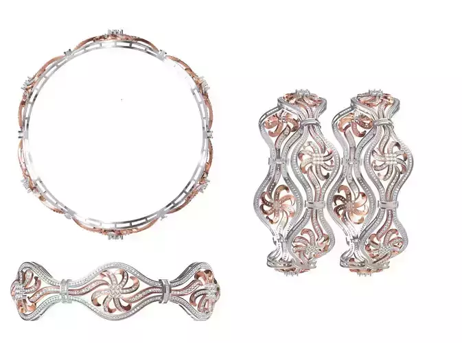 Women Bangle Bracelet STL JCD Details