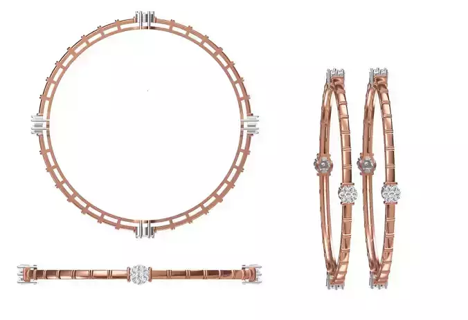 Women Bangle Bracelet STL JCD Details