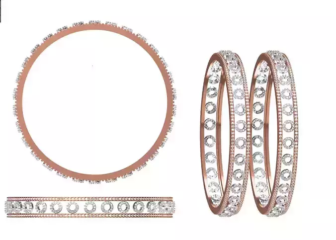 Women Bangle Bracelet STL JCD Details