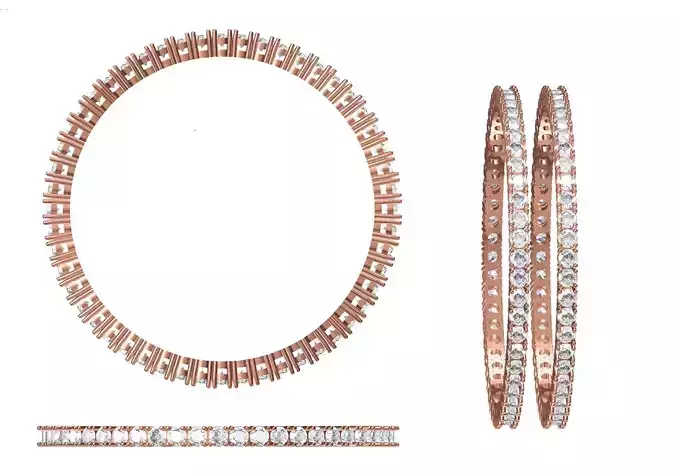 Women Bangle Bracelet STL JCD Details