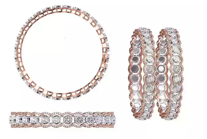 Women Bangle Bracelet STL JCD Details