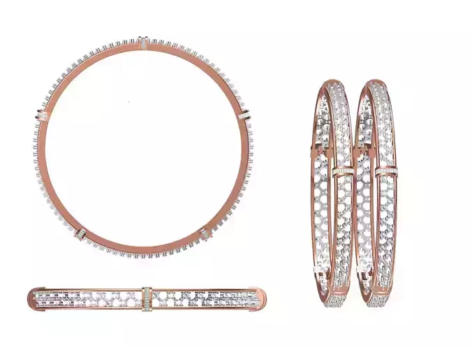 Women Bangle Bracelet STL JCD Details