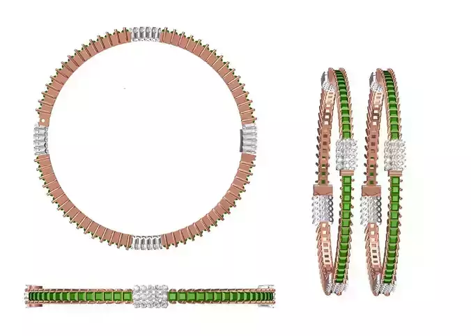 Women Bangle Bracelet STL JCD Details