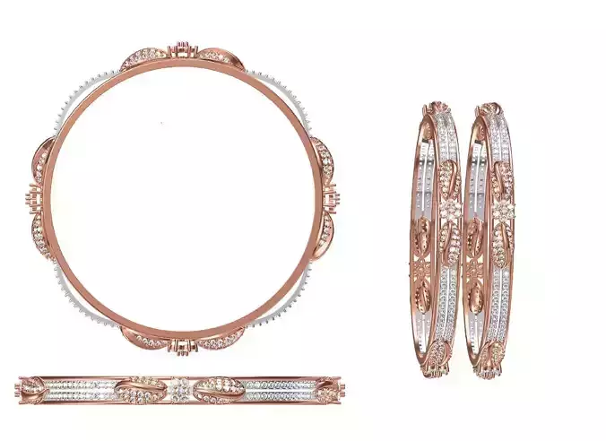 Women Bangle Bracelet STL JCD Details