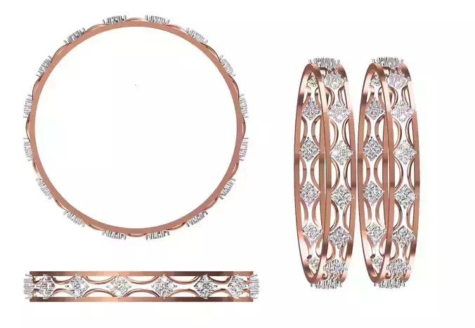 Women Bangle Bracelet STL JCD Details