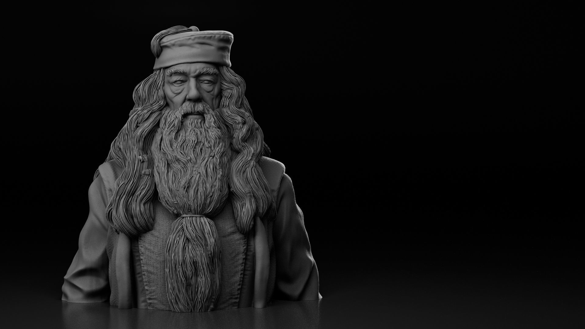 Michael Gambon - Albus Dumbledore - Harry Potter 3D print model_3