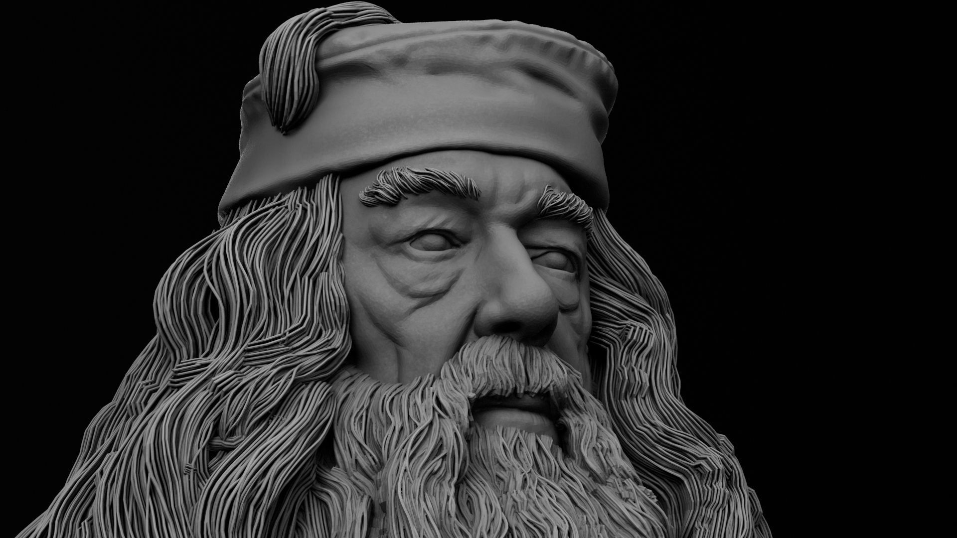 Michael Gambon - Albus Dumbledore - Harry Potter 3D print model_10