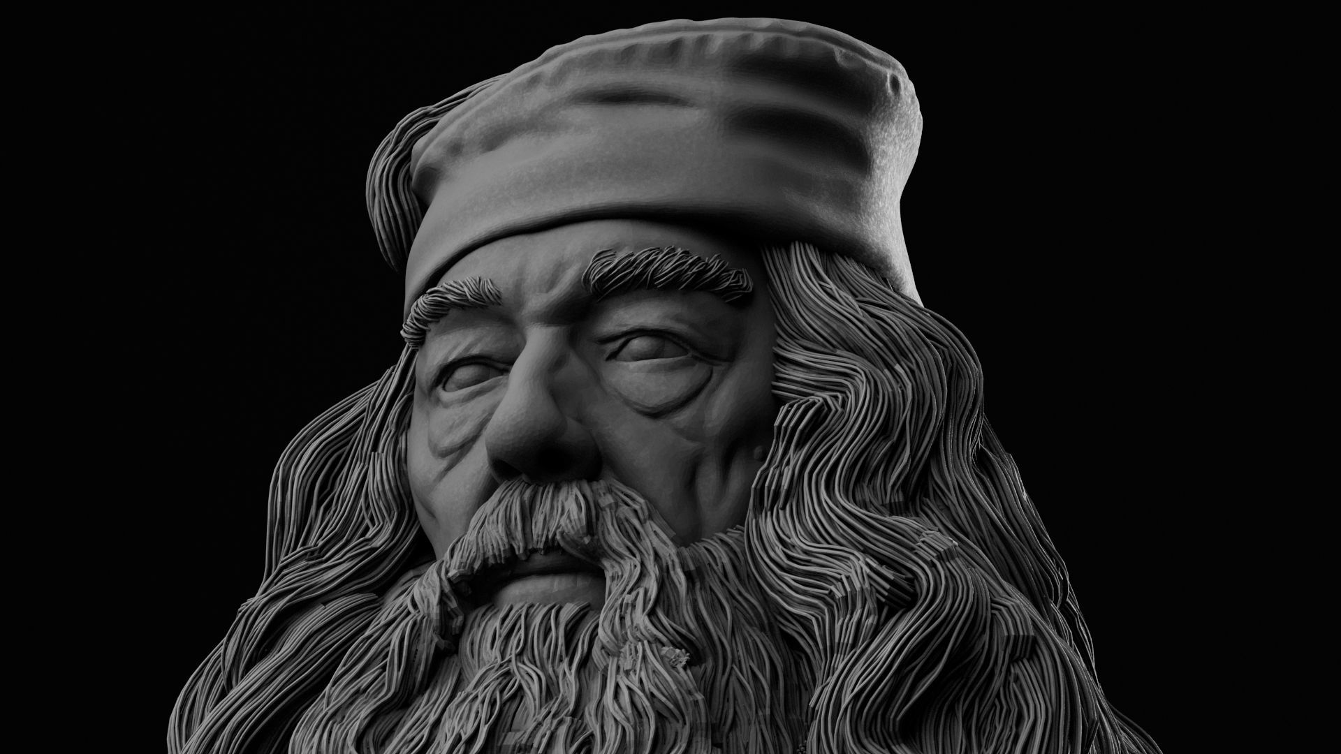 Michael Gambon - Albus Dumbledore - Harry Potter 3D print model_9