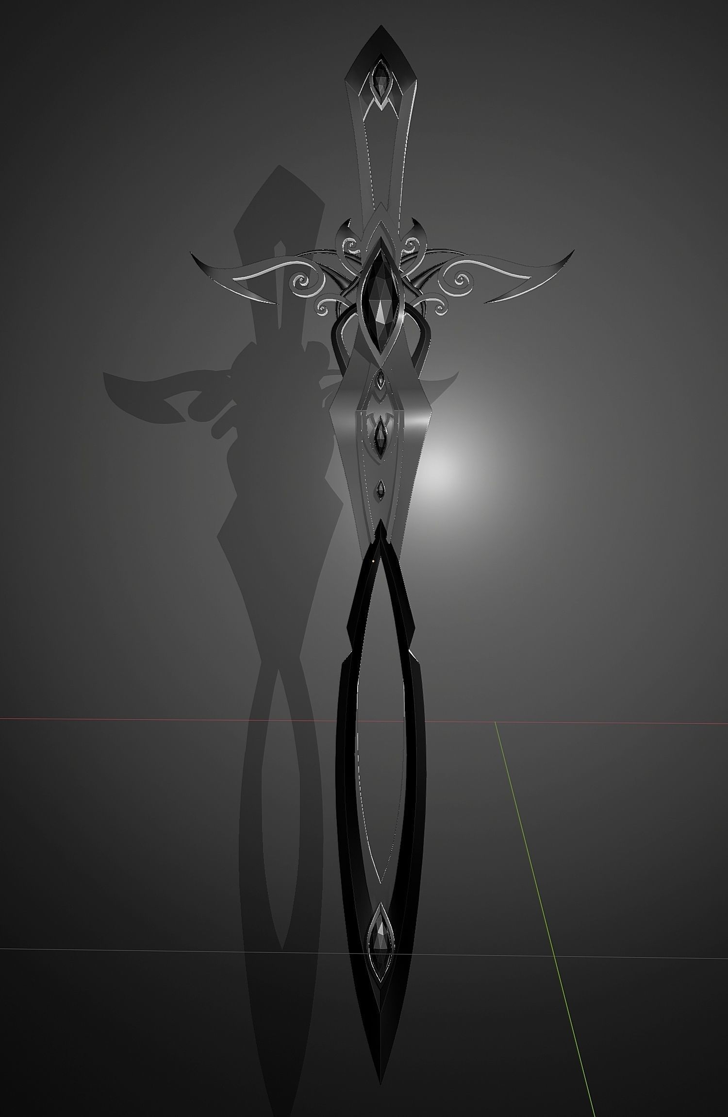 Fantasy style sword 99 3D model_4