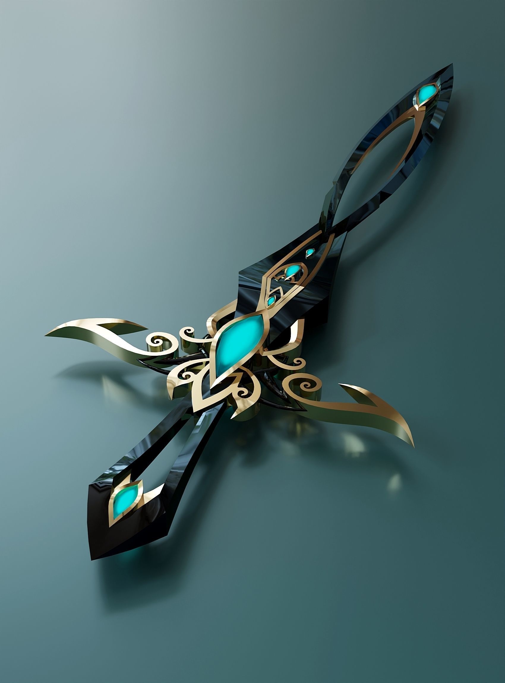 Fantasy style sword 99 3D model_2