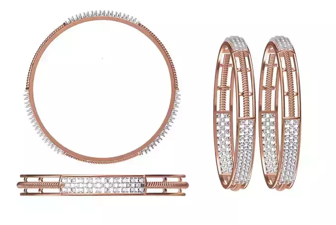 Women Bangle Bracelet STL JCD Details