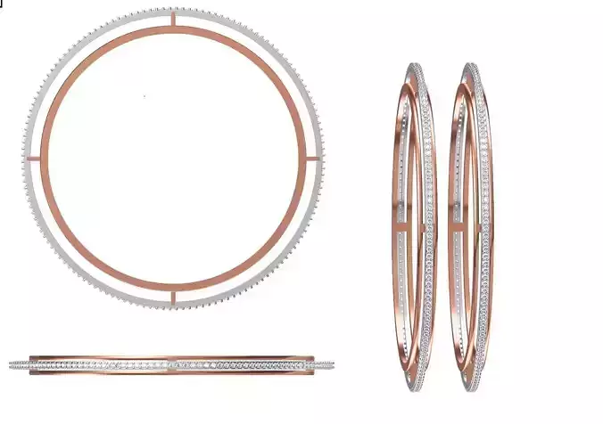 Women Bangle Bracelet STL JCD Details