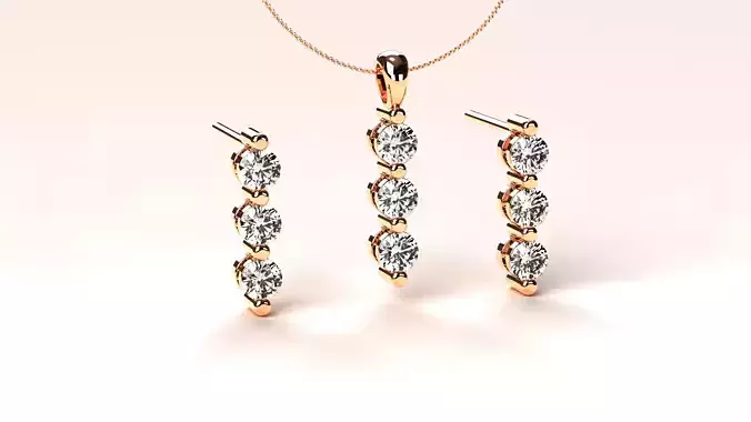 Trilogy diamond pendant 