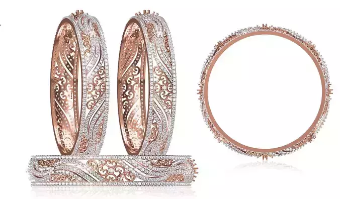 Women Bangle Bracelet STL JCD Details