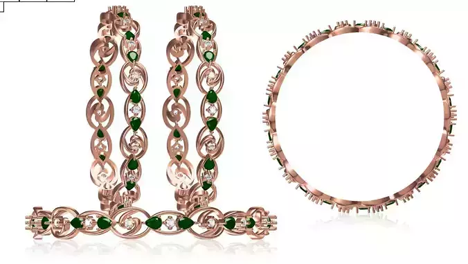 Women Bangle Bracelet STL JCD Details