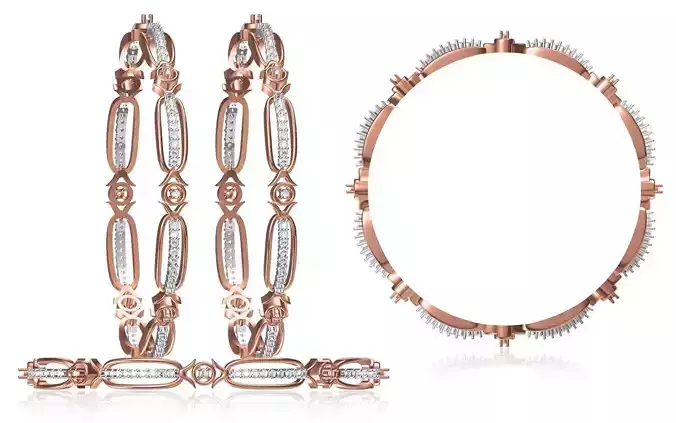 Women Bangle Bracelet STL JCD Details