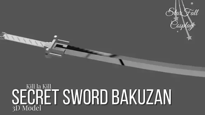 Secret Sword Bakuzan - Kill la Kill 3D print model