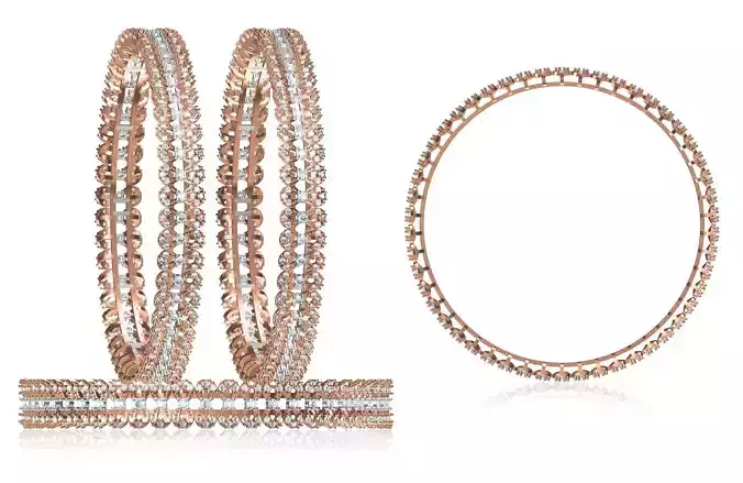 Women Bangle Bracelet STL JCD Details