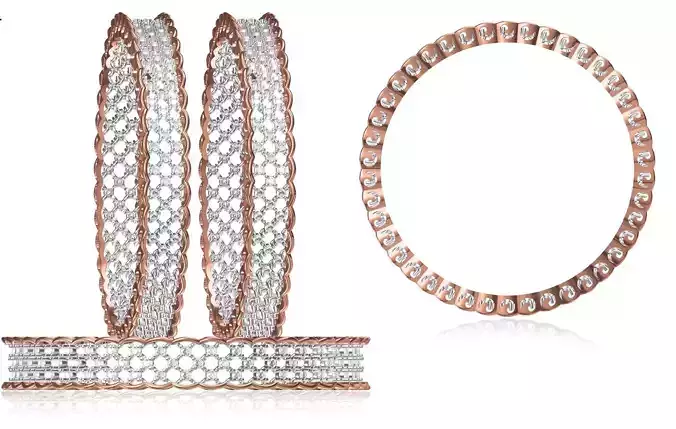 Women Bangle Bracelet STL JCD Details