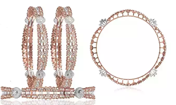 Women Bangle Bracelet STL JCD Details